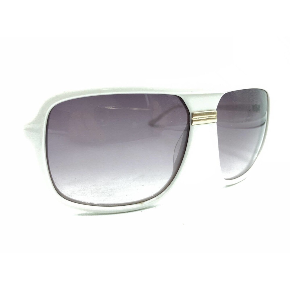 Sabre Die Hippy White Aviator Square Sunglasses Purple Lens Designer Men Women